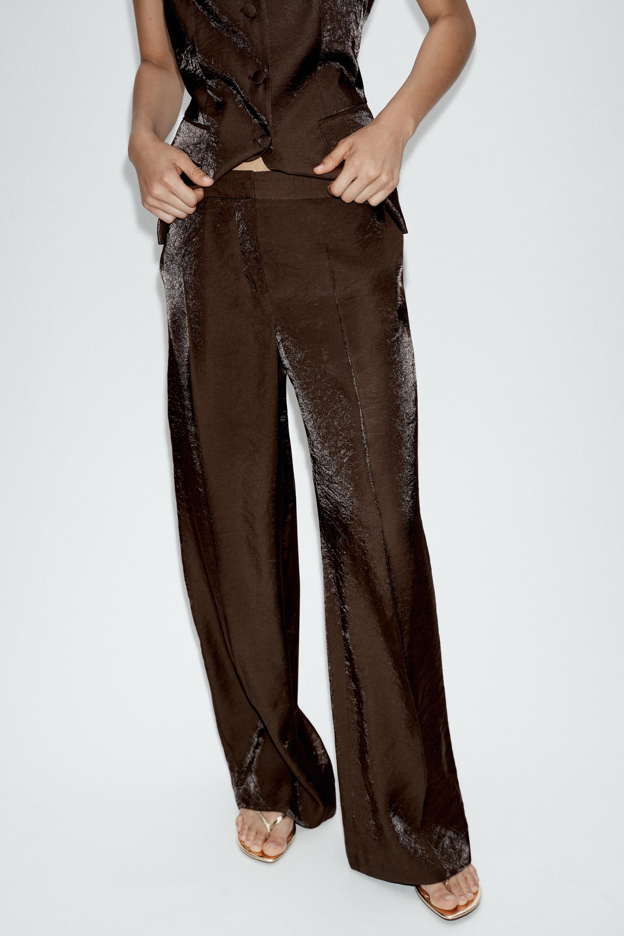 HIGH-WAISTED STRAIGHT LEG PANTS